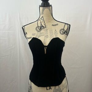 Spirit Black Velvet Women's corset top
